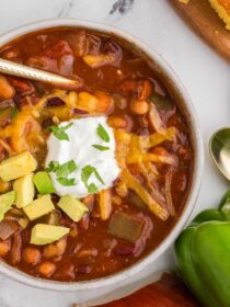 top view of 5 Bean Chili