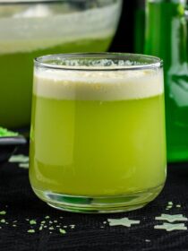 Alien Slime Halloween Punch in a glass