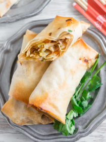 Crispy Baked Veggie Egg Rolls recipe