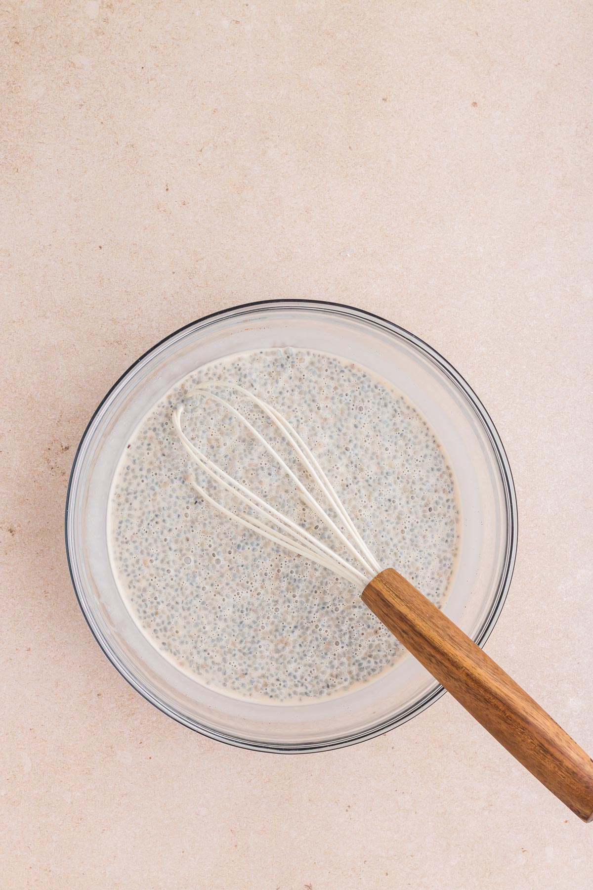 Step 6 for how to make Chai Latte Basil Seed Pudding