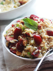 Cherry Hazelnut Orzo Salad