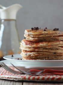 Chocolate Chip Chia Pancakes (a healthier chocolate chip pancake!)