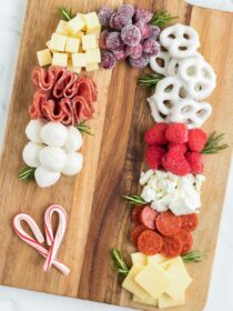 Candy Cane Charcuterie Board