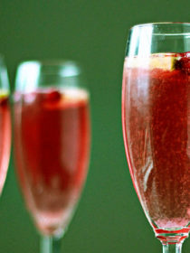 Cranberry-Lime Champagne Cocktail recipe - with only 3 ingredients, this super-simple champagne cocktail is perfect for the holidays.