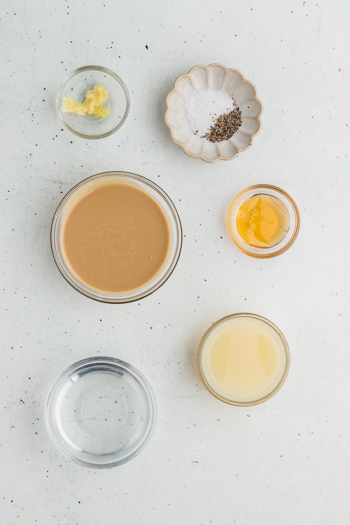 Ingredients for Creamy Lemon Tahini Dressing