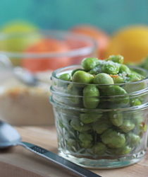 Make healthier snack choices, like this edamame
