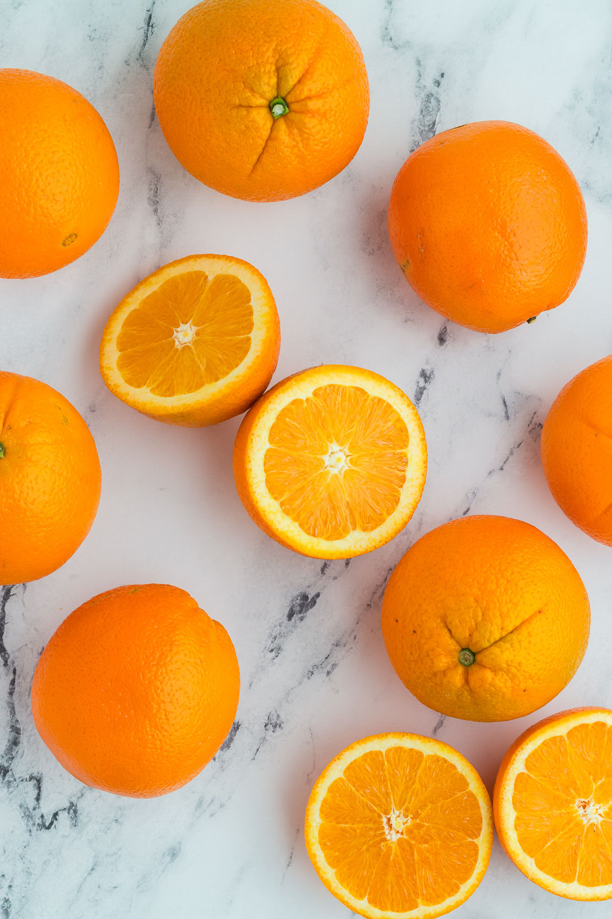 Navel oranges ready for orange juice