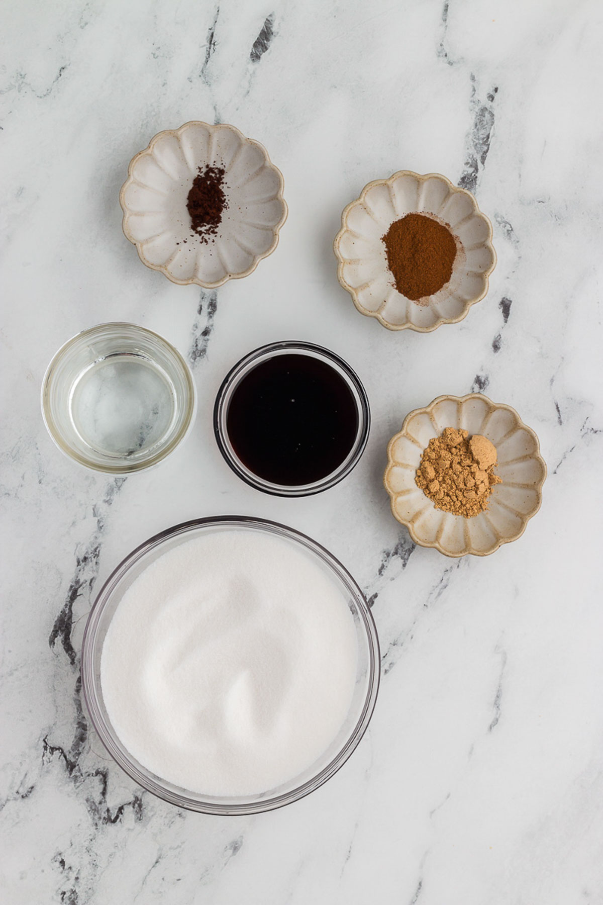 Ingredients for Gingerbread Coffee Syrup