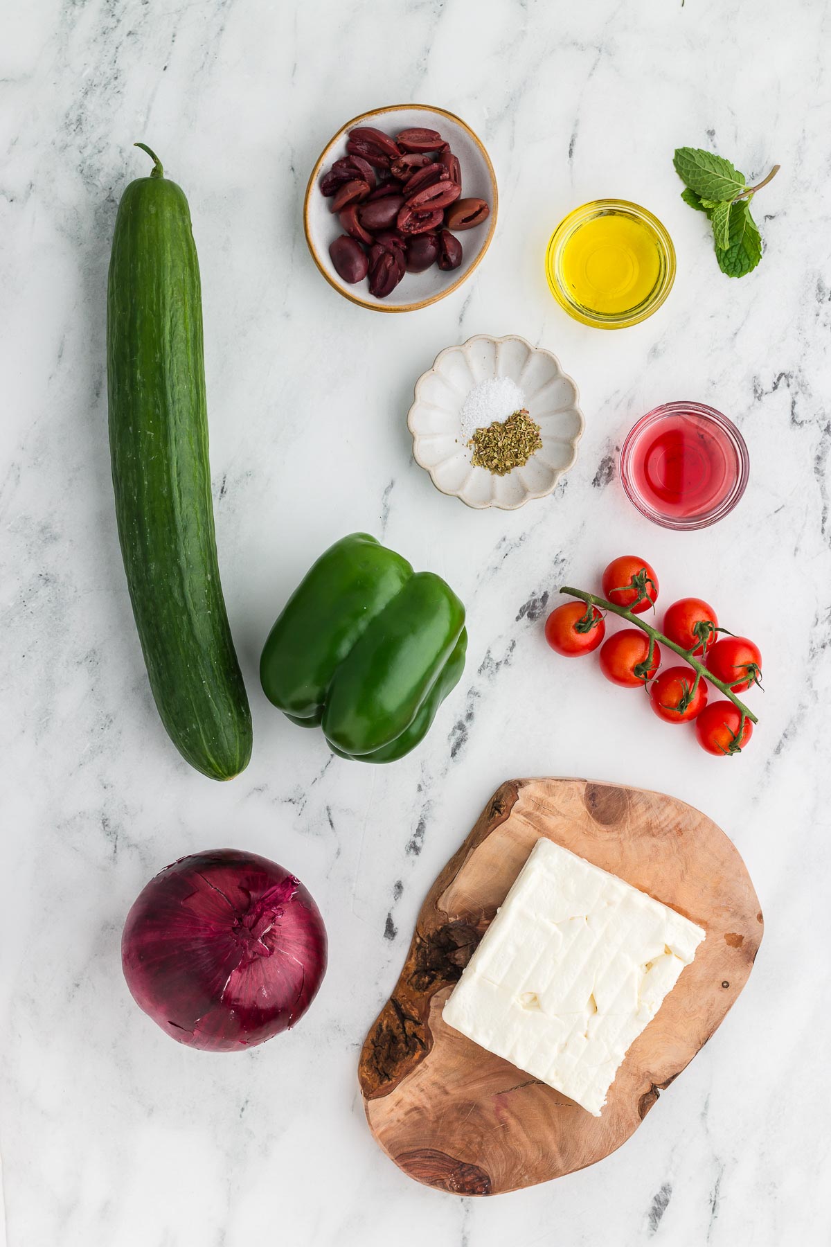 Greek Mosaic Salad ingredients