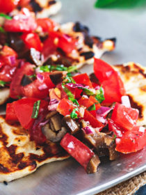 Grilled Halloumi Bruschetta