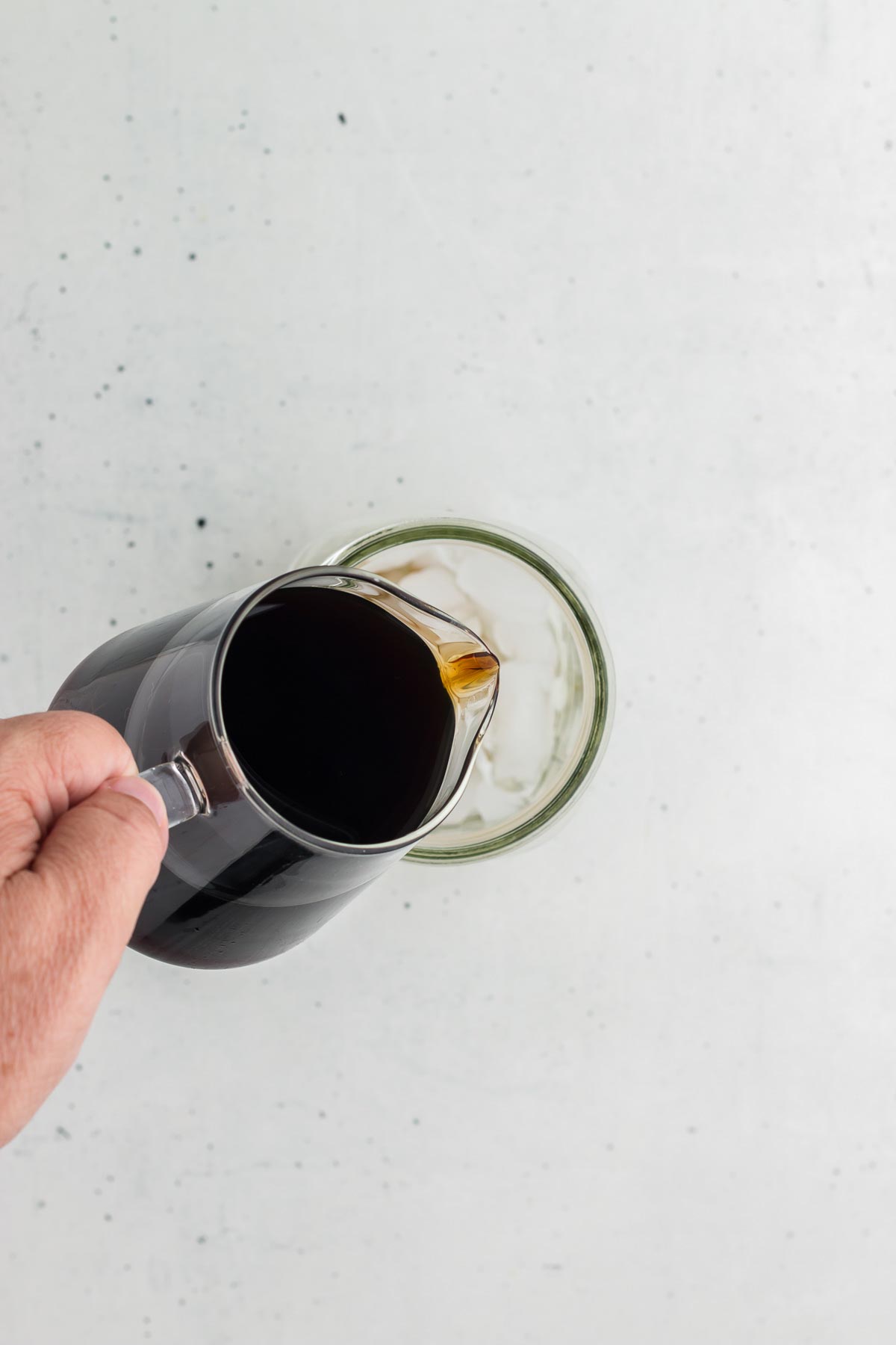 step 3 for how to make an easy iced pumpkin spice latte