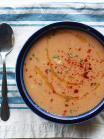 Bean without Bacon Soup - A homemade vegetarian version of the popular canned bean with bacon soup. You won't miss the bacon - promise!