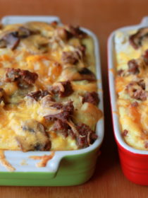 Holiday Breakfast Strata with Sausage (or Not)
