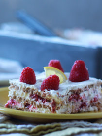 Raspberry Lemon Icebox Cake