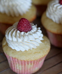 Lemon raspberry cupcakes with vanilla bean buttercream | Kitchen Treaty
