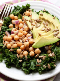 Massaged Kale Salad with Avocado & Chickpeas