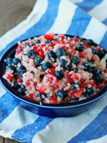 Red, White & Blue Quinoa Berry Salad | Kitchen Treaty