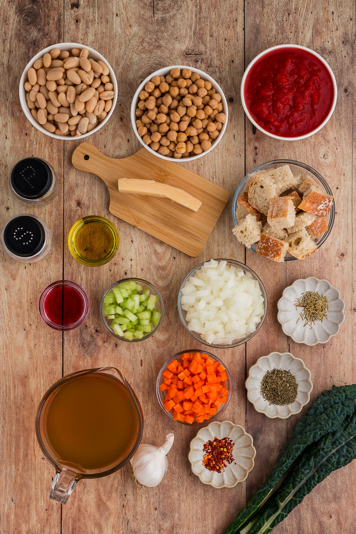 Ingredients for ribollita