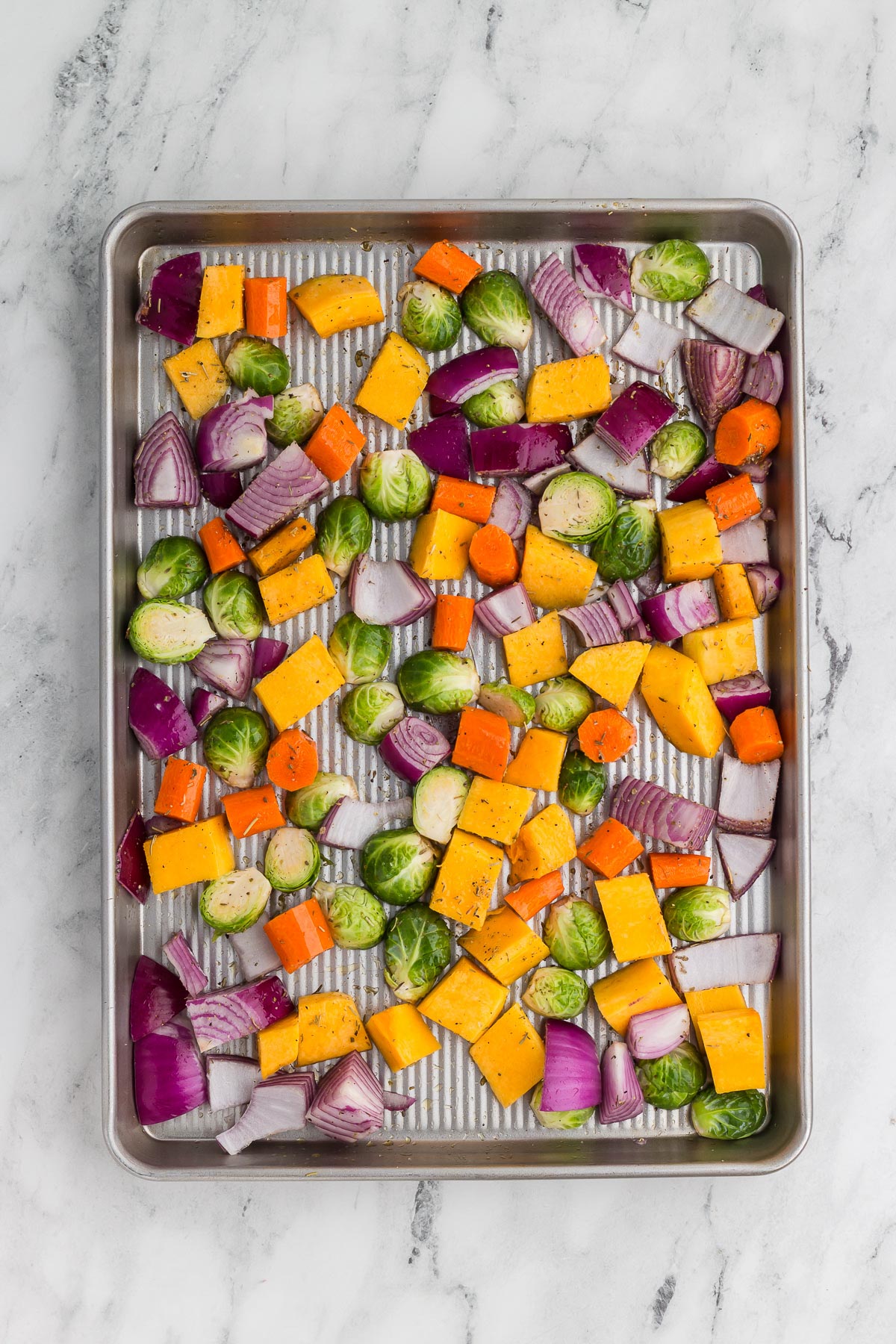 Roasted Fall Vegetables ready to bake