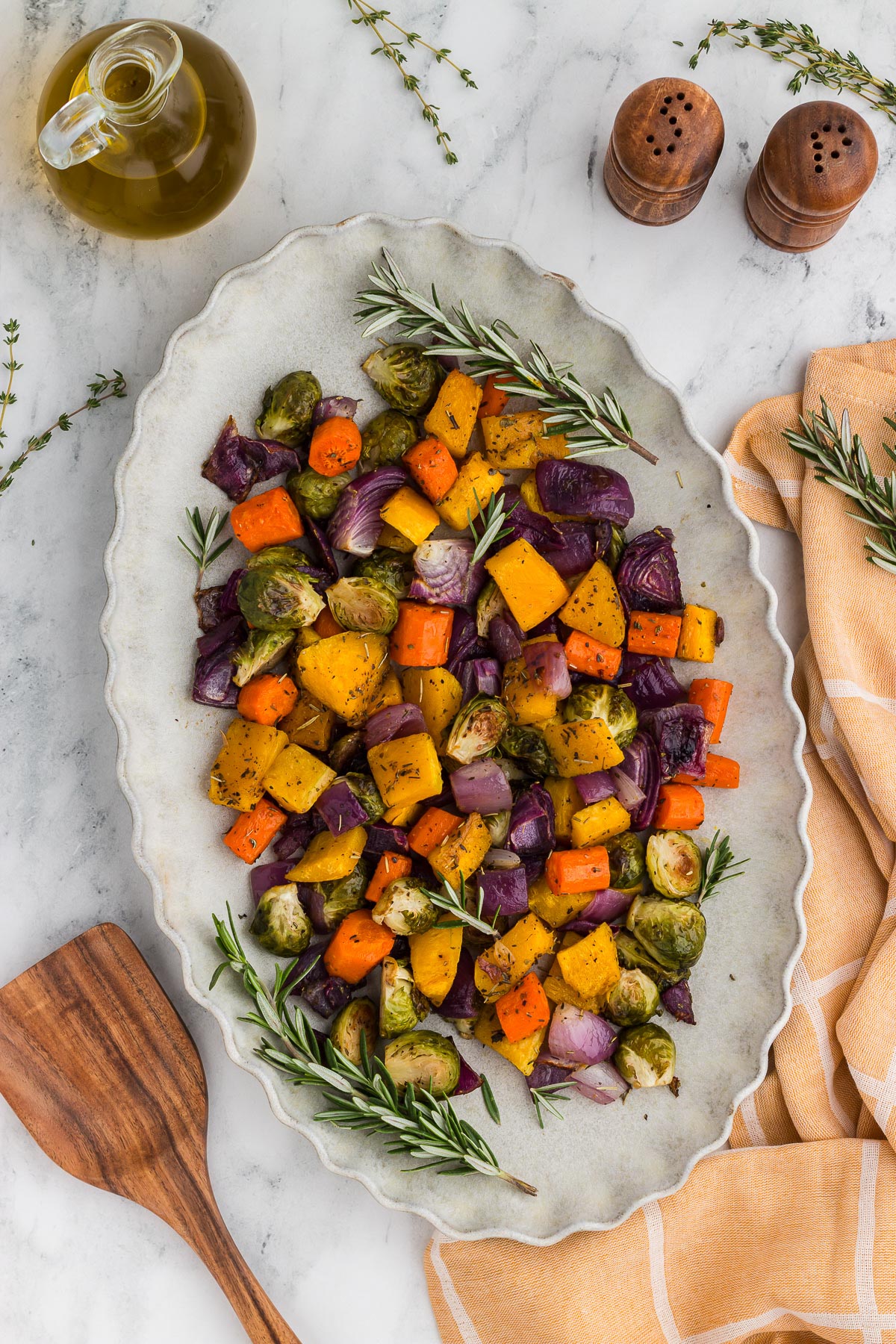 Roasted Fall Vegetables on a plate