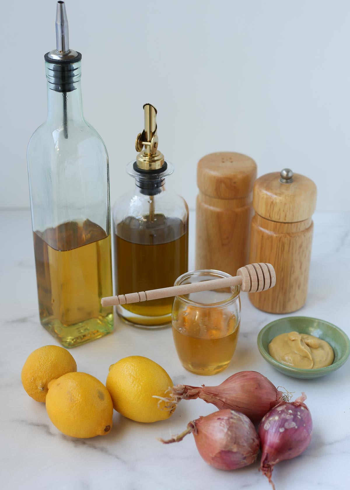 Ingredients for shallot vinaigrette