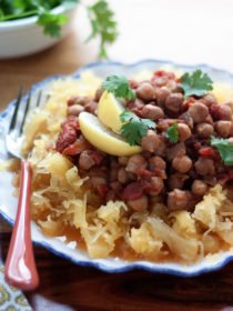 Slow Cooker Spaghetti Squash with Chana Masala recipe
