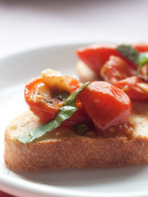 Slow-Roasted Tomato & Garlic Bruschetta