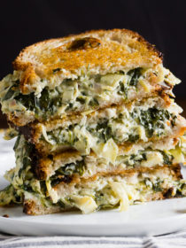 Spinach & Artichoke Grilled Cheese