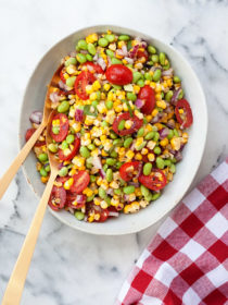 Summer Corn & Edamame Salad recipe {vegan, gluten-free}