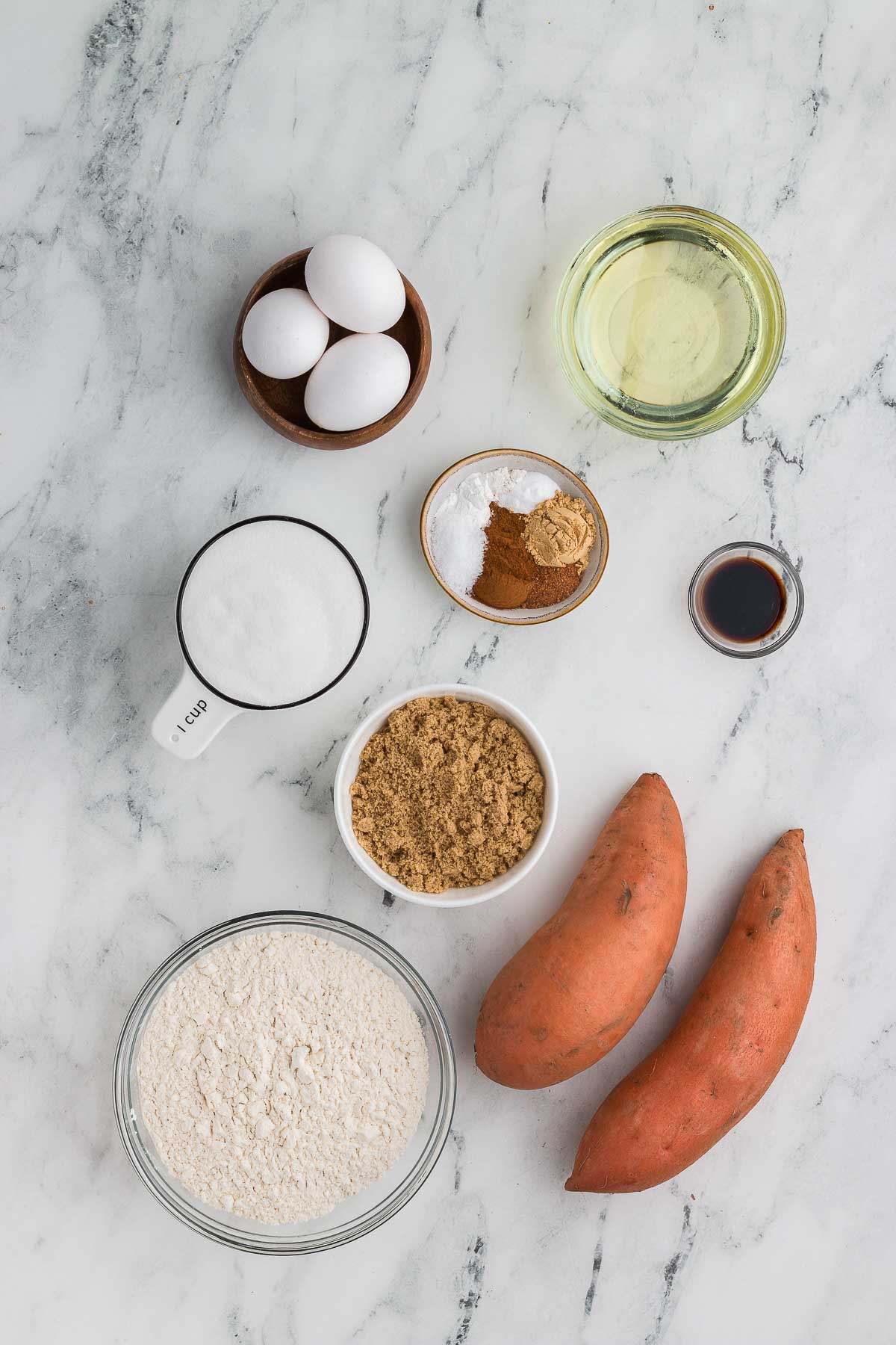 Spiced Sweet Potato Cake ingredients