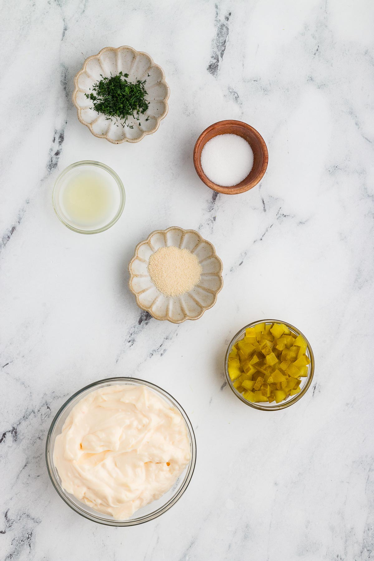 Homemade Tartar Sauce ingredients