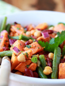 Three Bean Sweet Potato Salad