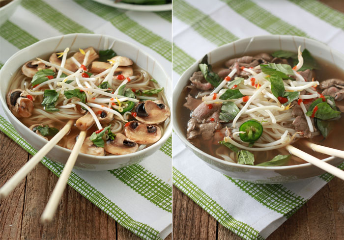 Vegetarian Pho from Scratch (with Optional Beef for the Meat-Eaters)